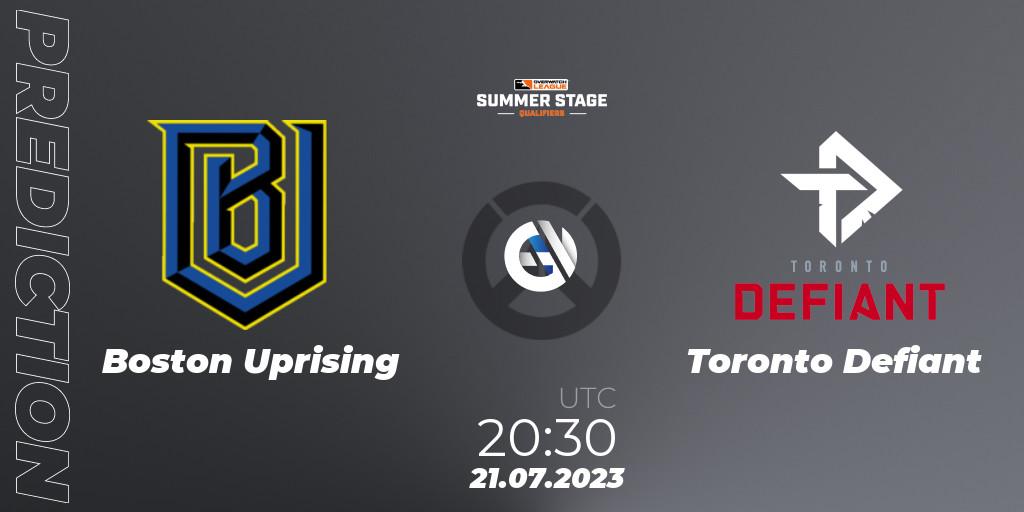 Boston Uprising - Toronto Defiant: прогноз. 21.07.2023 at 20:55, Overwatch, Overwatch League 2023 - Summer Stage Qualifiers