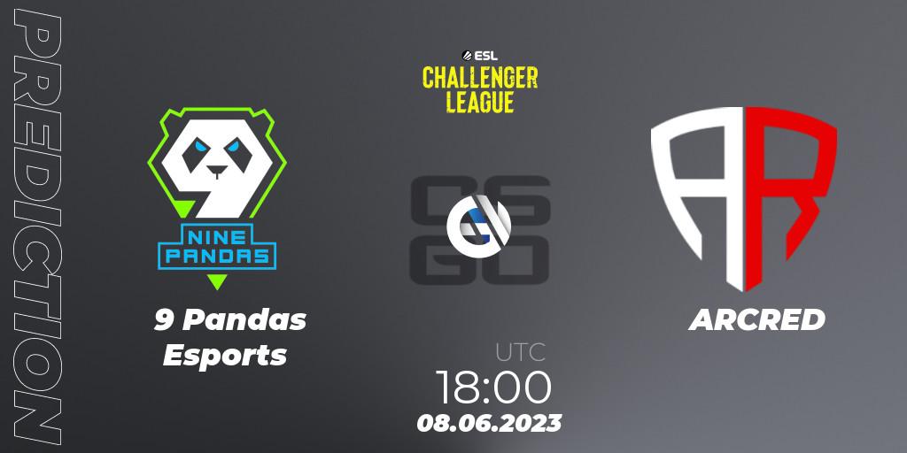 9 Pandas Esports - ARCRED: прогноз. 08.06.2023 at 18:30, Counter-Strike (CS2), ESL Challenger League Season 45 Europe Relegation