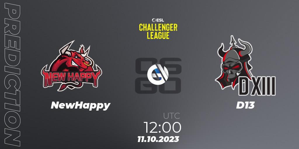 NewHappy - D13: прогноз. 13.10.23, CS2 (CS:GO), ESL Challenger League Season 46: Asia-Pacific