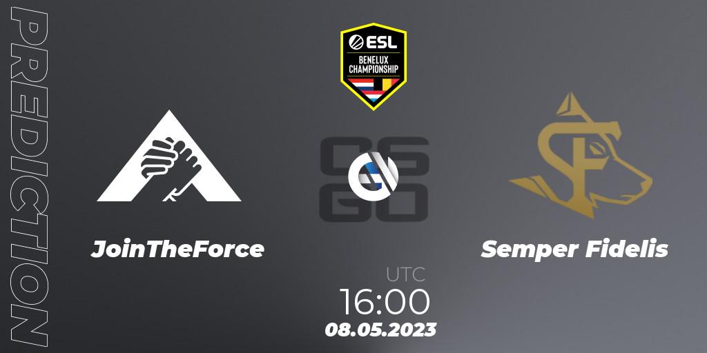 JoinTheForce - Semper Fidelis: прогноз. 08.05.2023 at 16:00, Counter-Strike (CS2), ESL Benelux Championship Spring 2023