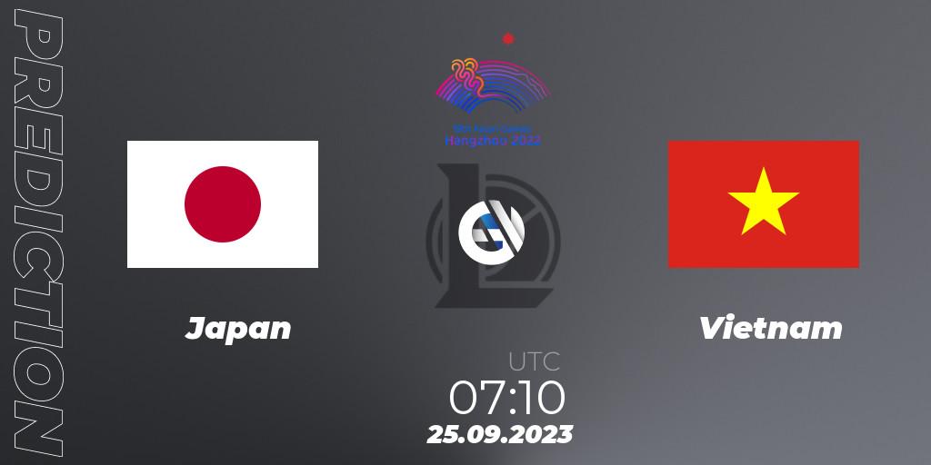 Japan - Vietnam: прогноз. 25.09.2023 at 07:10, LoL, 2022 Asian Games