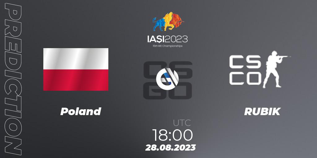 Poland - RUBIK: прогноз. 28.08.2023 at 21:00, Counter-Strike (CS2), IESF World Esports Championship 2023