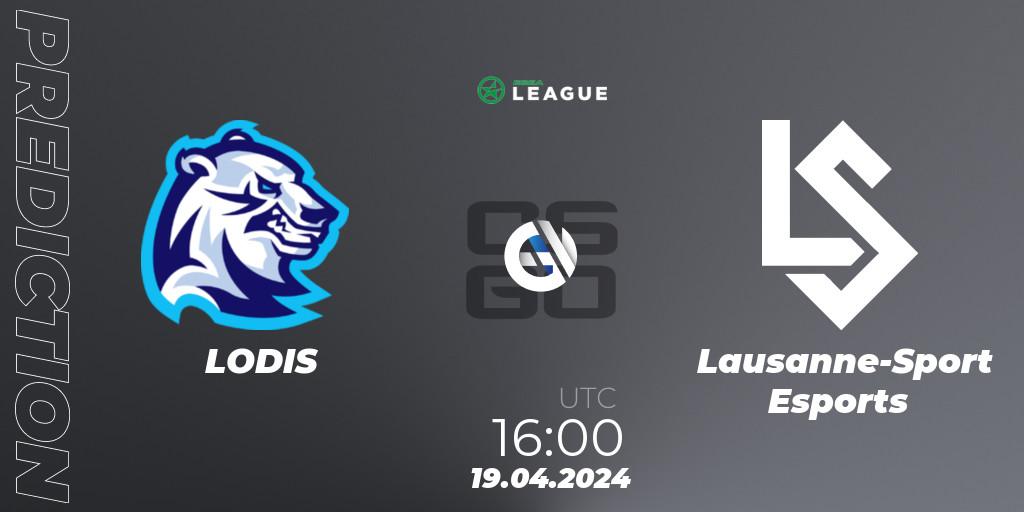 LODIS - Lausanne-Sport Esports: прогноз. 19.04.24, CS2 (CS:GO), ESEA Season 49: Advanced Division - Europe
