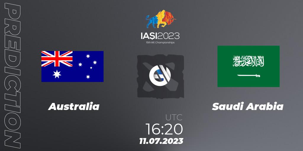 Australia - Saudi Arabia: прогноз. 11.07.2023 at 16:20, Dota 2, Gamers8 IESF Asian Championship 2023