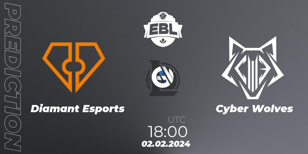 Diamant Esports - Cyber Wolves: прогноз. 02.02.2024 at 18:00, LoL, Esports Balkan League Season 14