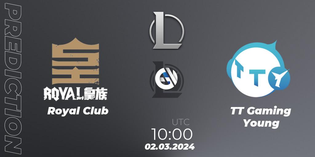 Royal Club - TT Gaming Young: прогноз. 02.03.2024 at 10:00, LoL, LDL 2024 - Stage 1