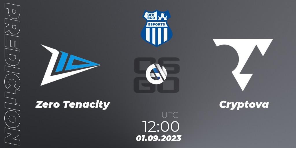 Zero Tenacity - Cryptova: прогноз. 01.09.23, CS2 (CS:GO), OFK BGD Esports Series #1: Balkan Closed Qualifier