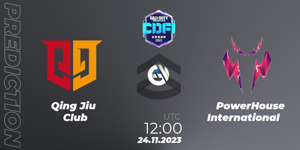 Qing Jiu Club - PowerHouse International: прогноз. 24.11.2023 at 12:40, Call of Duty, CODM Fall Invitational 2023