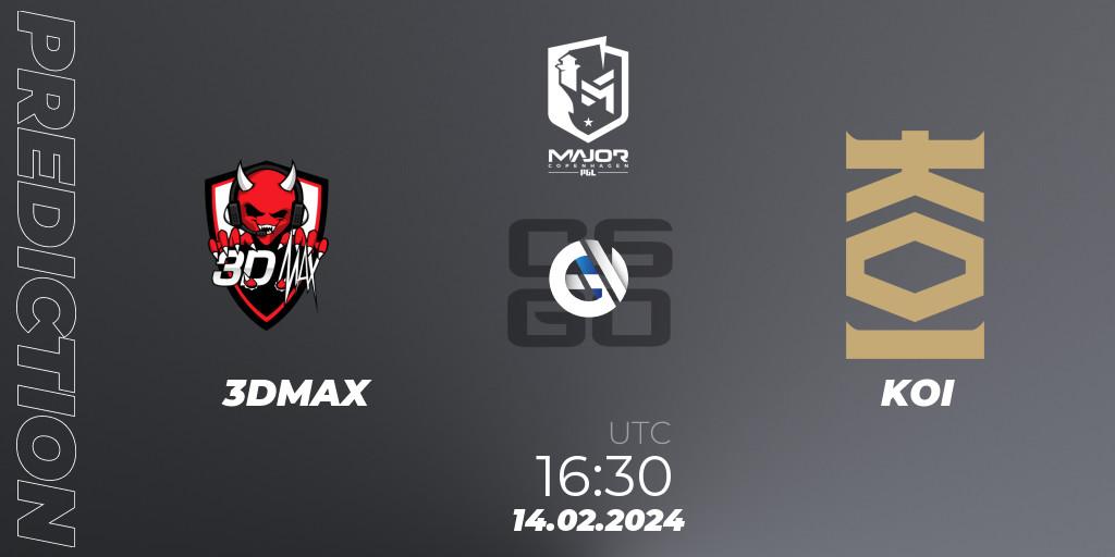 3DMAX - KOI: прогноз. 14.02.2024 at 18:00, Counter-Strike (CS2), PGL CS2 Major Copenhagen 2024 Europe RMR