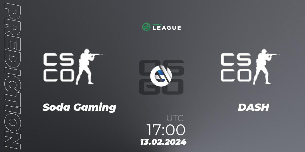 Soda Gaming - DASH: прогноз. 13.02.2024 at 17:00, Counter-Strike (CS2), ESEA Season 48: Advanced Division - Europe