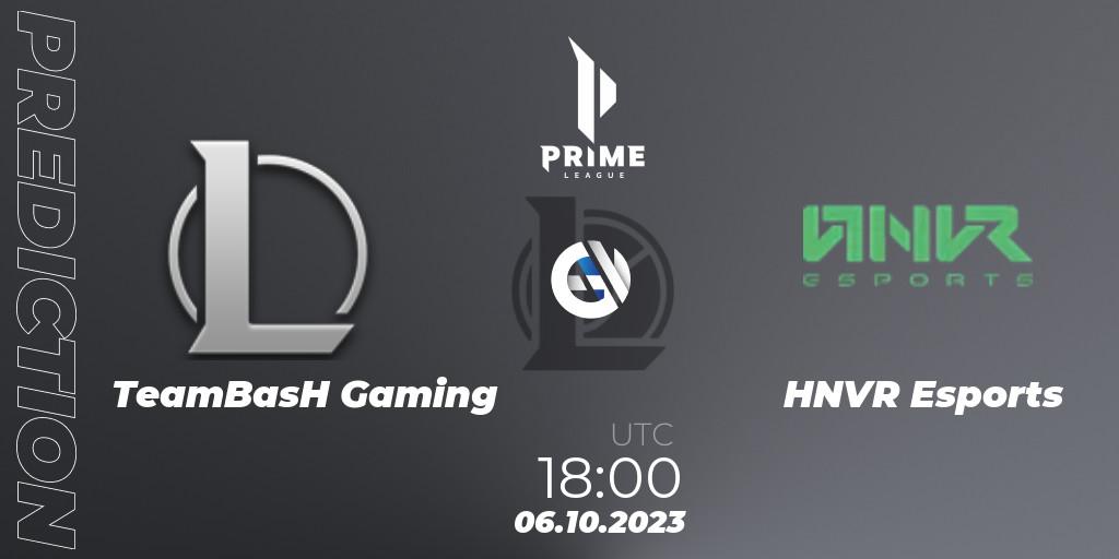 TeamBasH Gaming - HNVR Esports: прогноз. 06.10.2023 at 18:00, LoL, Prime League Pokal 2023