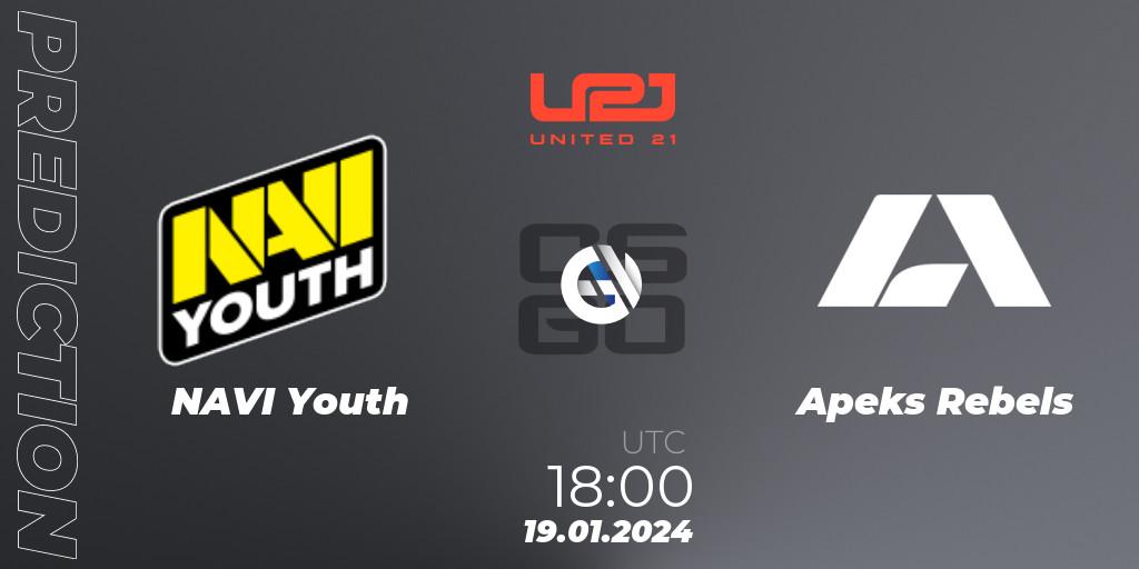NAVI Youth - Apeks Rebels: прогноз. 19.01.24, CS2 (CS:GO), United21 Season 10: Division 2