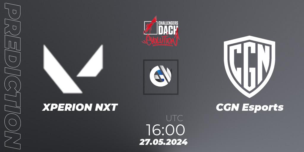 XPERION NXT - CGN Esports: прогноз. 27.05.2024 at 19:00, VALORANT, VALORANT Challengers 2024 DACH: Evolution Split 2