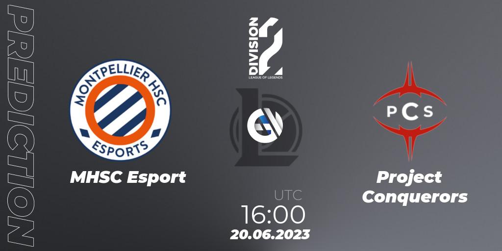 MHSC Esport - Project Conquerors: прогноз. 20.06.2023 at 16:00, LoL, LFL Division 2 Summer 2023 - Group Stage