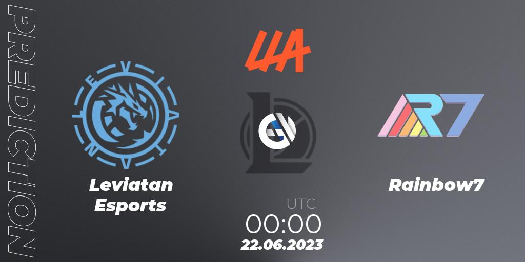Leviatan Esports - Rainbow7: прогноз. 22.06.2023 at 00:00, LoL, LLA Closing 2023 - Group Stage