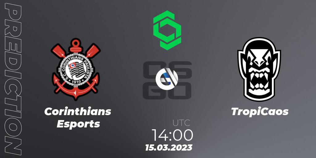 Corinthians Esports - TropiCaos: прогноз. 15.03.2023 at 14:00, Counter-Strike (CS2), CCT South America Series #5