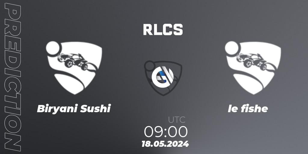 Biryani Sushi - le fishe: прогноз. 18.05.2024 at 09:00, Rocket League, RLCS 2024 - Major 2: APAC Open Qualifier 5