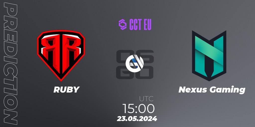 RUBY - Nexus Gaming: прогноз. 23.05.2024 at 15:05, Counter-Strike (CS2), CCT Season 2 Europe Series 4