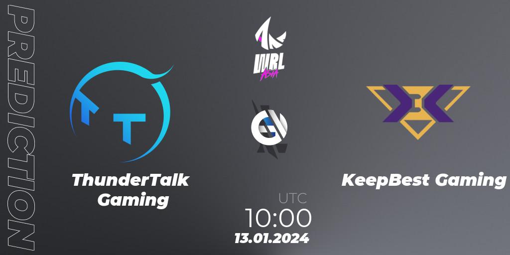 ThunderTalk Gaming - KeepBest Gaming: прогноз. 13.01.2024 at 10:00, Wild Rift, WRL Asia 2023 - Season 2: China Conference