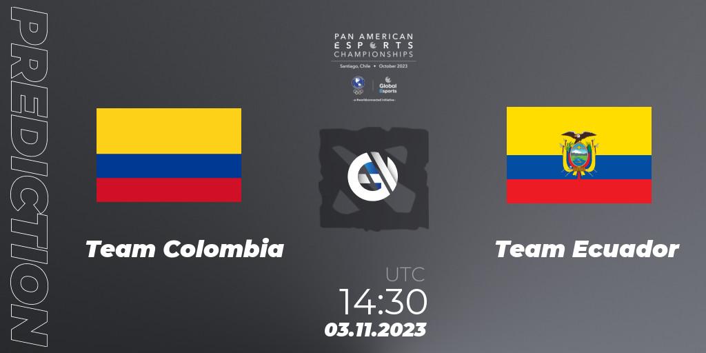 Team Colombia - Team Ecuador: прогноз. 03.11.2023 at 14:30, Dota 2, Pan American Esports Championships 2023: Open