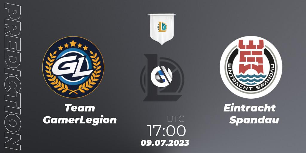 Team GamerLegion - Eintracht Spandau: прогноз. 09.07.2023 at 19:20, LoL, Prime League Summer 2023 - Group Stage