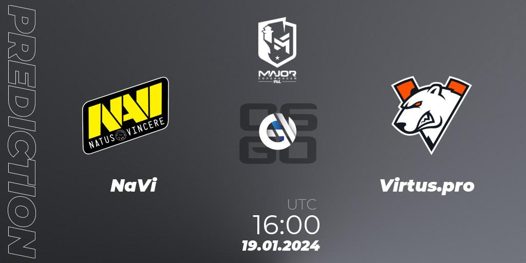 NaVi - Virtus.pro: прогноз. 19.01.24, CS2 (CS:GO), PGL CS2 Major Copenhagen 2024 Europe RMR Closed Qualifier