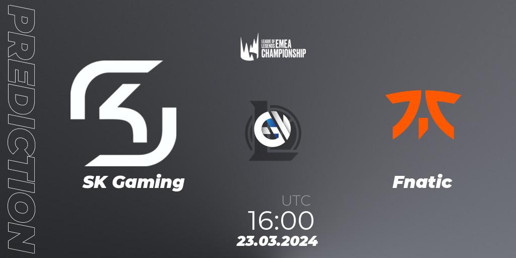SK Gaming - Fnatic: прогноз. 23.03.2024 at 16:00, LoL, LEC Spring 2024 - Regular Season