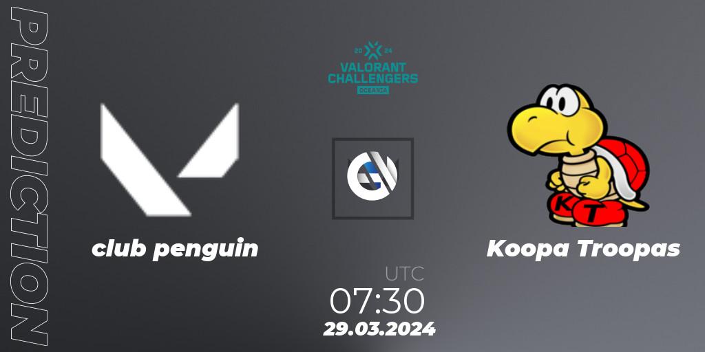 club penguin - Koopa Troopas: прогноз. 29.03.2024 at 07:30, VALORANT, VALORANT Challengers 2024 Oceania: Split 1