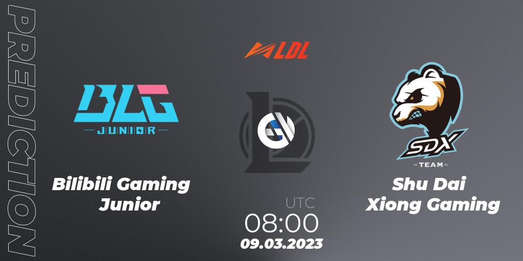 Bilibili Gaming Junior - Shu Dai Xiong Gaming: прогноз. 09.03.23, LoL, LDL 2023 - Regular Season