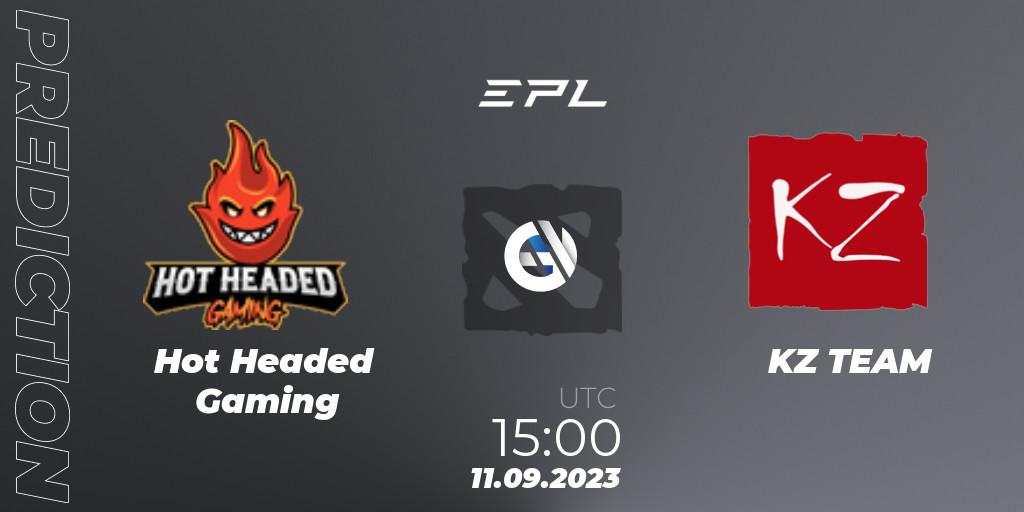 Hot Headed Gaming - KZ TEAM: прогноз. 11.09.2023 at 16:00, Dota 2, European Pro League Season 12
