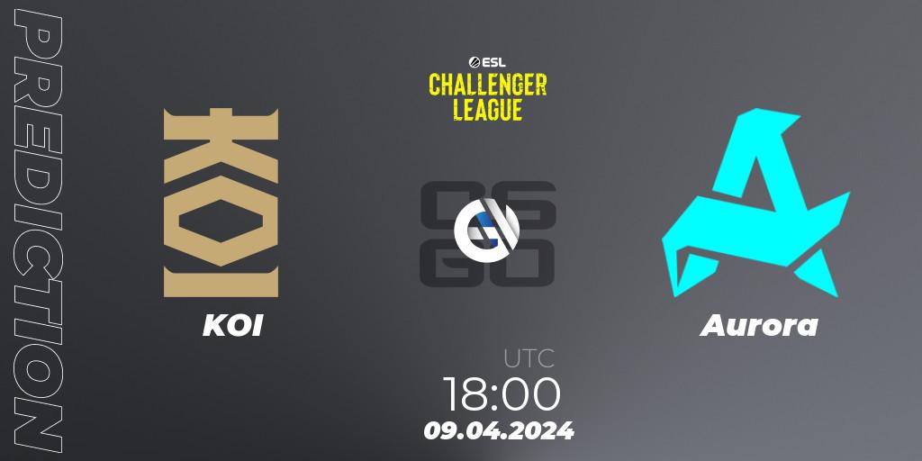 KOI - Aurora: прогноз. 09.04.2024 at 18:00, Counter-Strike (CS2), ESL Challenger League Season 47: Europe