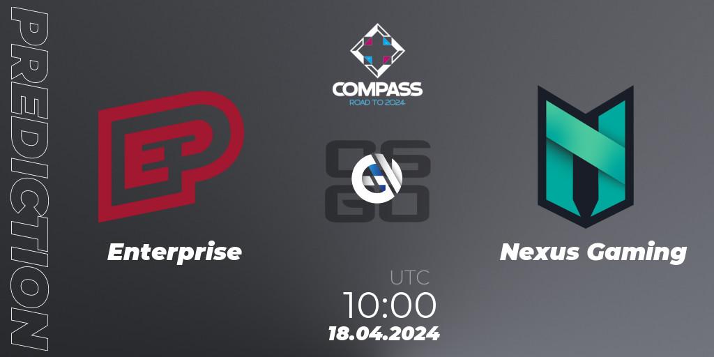 Enterprise - Nexus Gaming: прогноз. 18.04.24, CS2 (CS:GO), YaLLa Compass Spring 2024