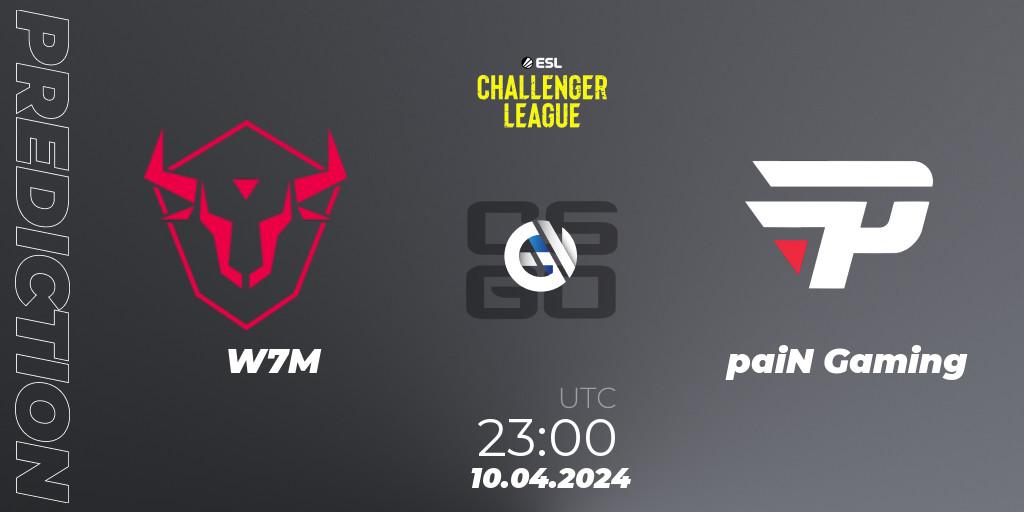 W7M - paiN Gaming: прогноз. 06.05.2024 at 19:00, Counter-Strike (CS2), ESL Challenger League Season 47: South America
