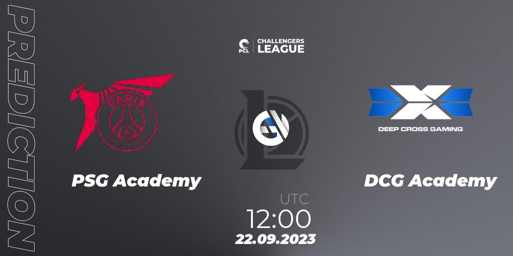 PSG Academy - DCG Academy: прогноз. 22.09.2023 at 12:00, LoL, PCL 2023 - Playoffs