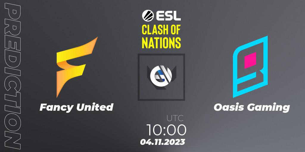 Fancy United - Oasis Gaming: прогноз. 04.11.23, VALORANT, ESL Clash of Nations 2023 - SEA Closed Qualifier
