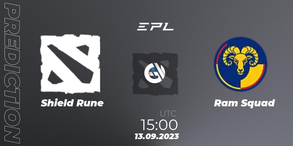Shield Rune - Ram Squad: прогноз. 13.09.2023 at 15:00, Dota 2, European Pro League Season 12