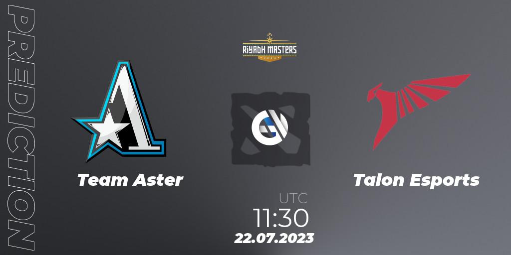 Team Aster - Talon Esports: прогноз. 22.07.2023 at 11:33, Dota 2, Riyadh Masters 2023 - Group Stage