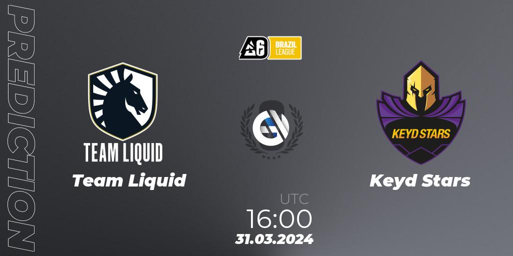 Team Liquid - Keyd Stars: прогноз. 31.03.2024 at 16:00, Rainbow Six, Brazil League 2024 - Stage 1