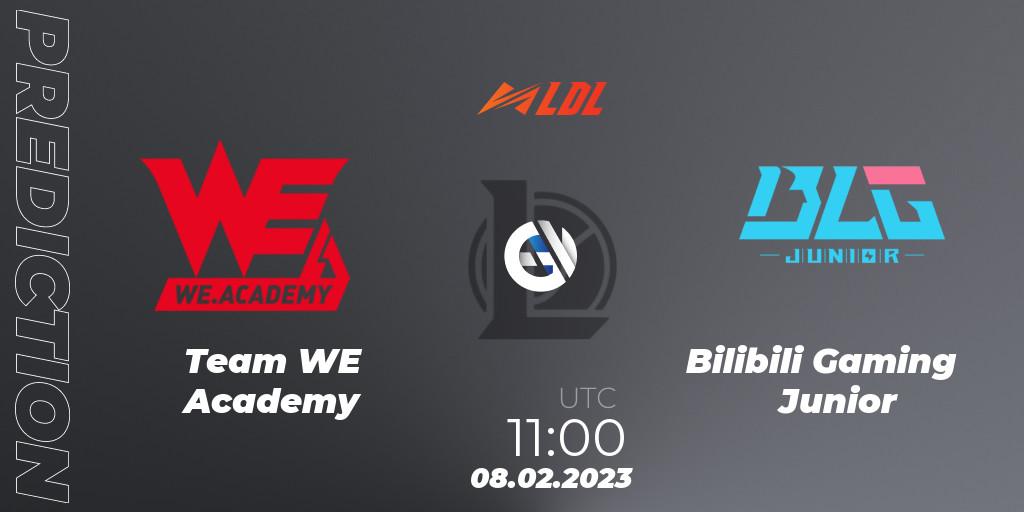 Team WE Academy - Bilibili Gaming Junior: прогноз. 08.02.2023 at 10:20, LoL, LDL 2023 - Swiss Stage
