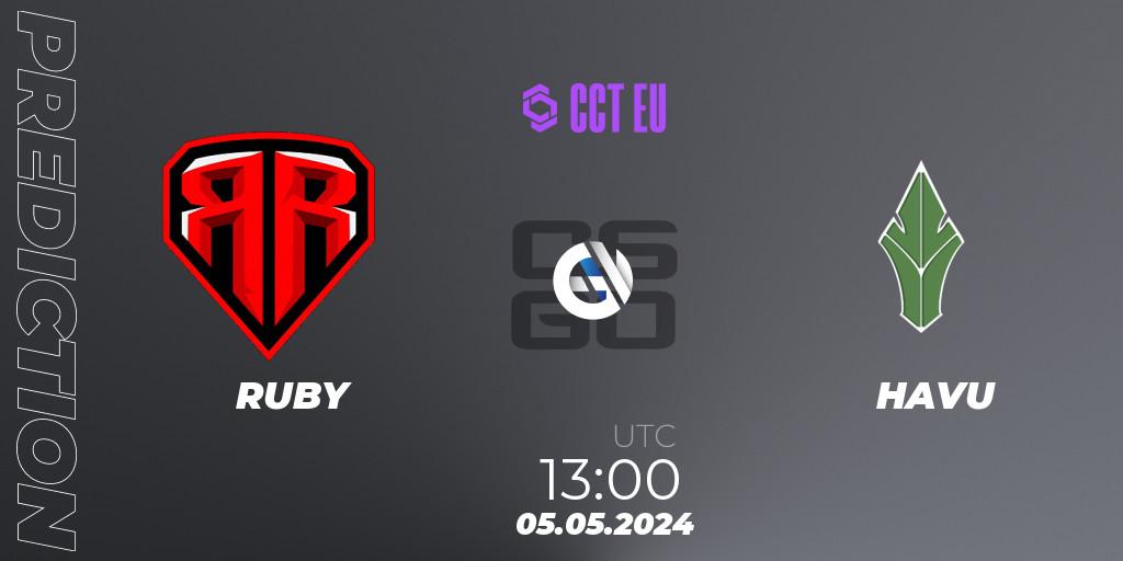 RUBY - HAVU: прогноз. 05.05.24, CS2 (CS:GO), CCT Season 2 Europe Series 2 