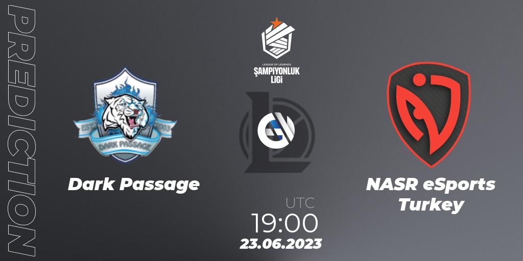 Dark Passage - NASR eSports Turkey: прогноз. 23.06.23, LoL, TCL Summer 2023 - Group Stage