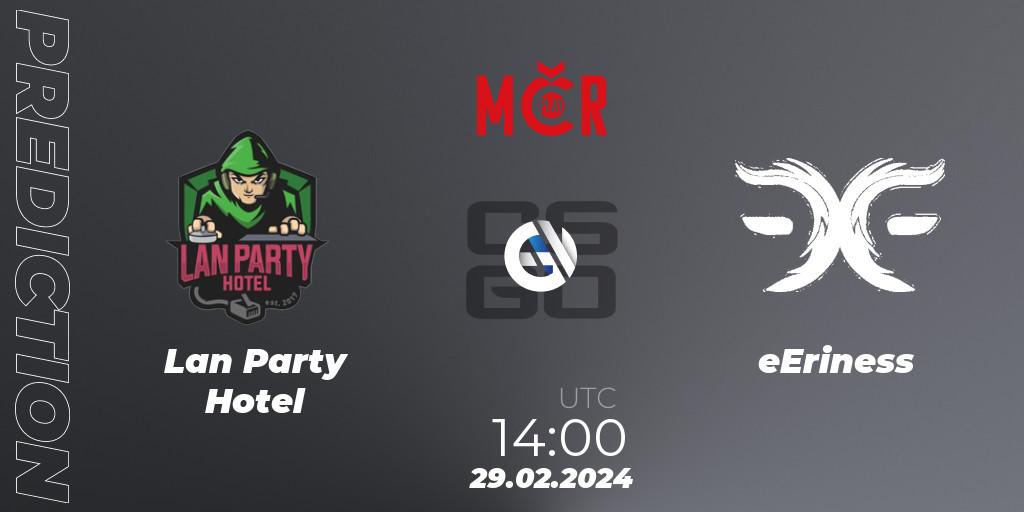 Lan Party Hotel - eEriness: прогноз. 29.02.2024 at 14:00, Counter-Strike (CS2), Tipsport Cup Winter 2024: Closed Qualifier