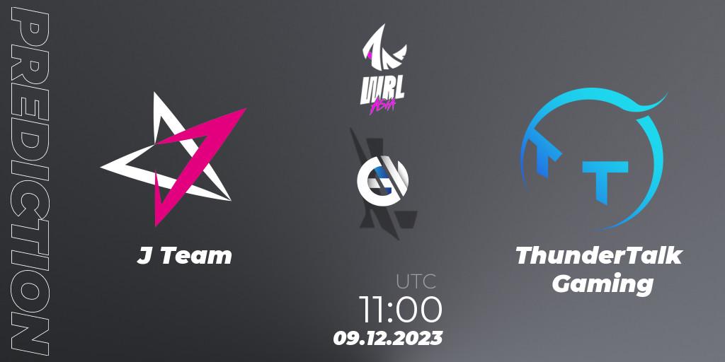 J Team - ThunderTalk Gaming: прогноз. 09.12.2023 at 11:00, Wild Rift, WRL Asia 2023 - Season 2 - Regular Season