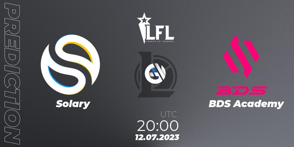 Solary - BDS Academy: прогноз. 12.07.2023 at 20:00, LoL, LFL Summer 2023 - Group Stage