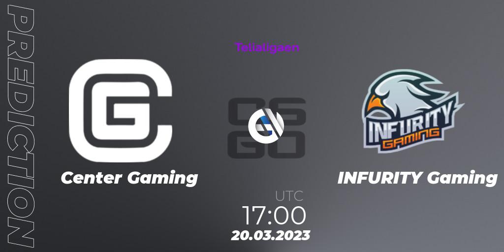 Center Gaming - INFURITY Gaming: прогноз. 20.03.2023 at 17:00, Counter-Strike (CS2), Telialigaen Spring 2023: Group stage