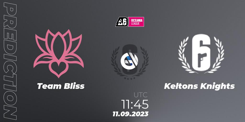 Team Bliss - Keltons Knights: прогноз. 11.09.23, Rainbow Six, Oceania League 2023 - Stage 2