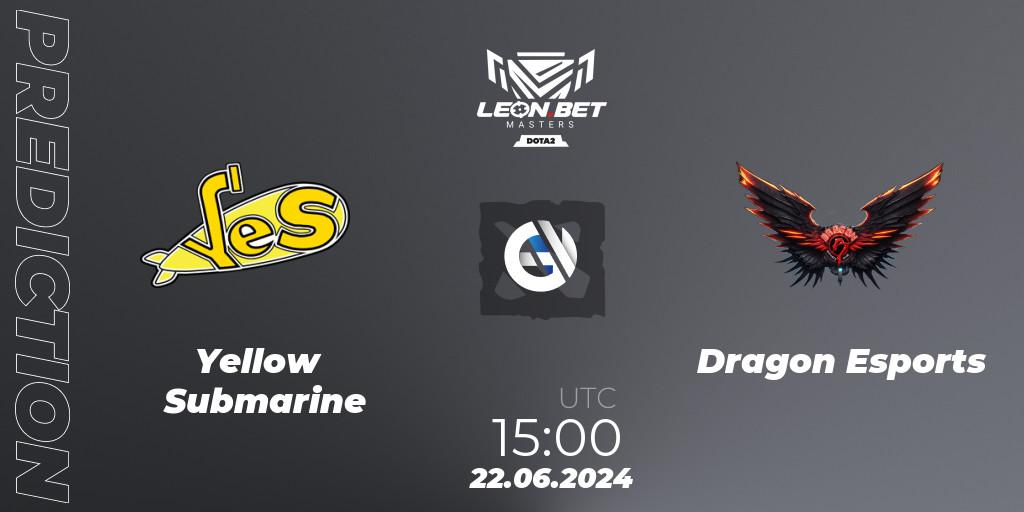 Yellow Submarine - Dragon Esports: прогноз. 22.06.2024 at 15:30, Dota 2, Leon Masters #1