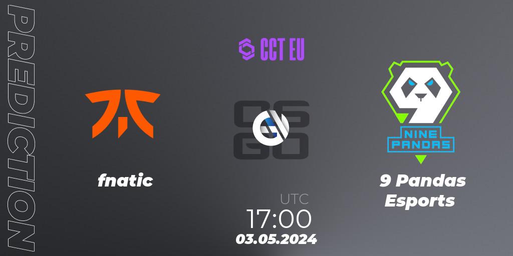 fnatic - 9 Pandas Esports: прогноз. 03.05.2024 at 18:10, Counter-Strike (CS2), CCT Season 2 Europe Series 1