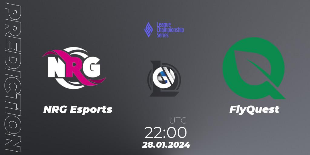 NRG Esports - FlyQuest: прогноз. 28.01.24, LoL, LCS Spring 2024 - Group Stage