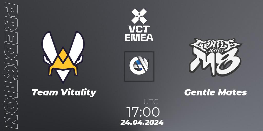 Team Vitality - Gentle Mates: прогноз. 24.04.24, VALORANT, VALORANT Champions Tour 2024: EMEA League - Stage 1 - Group Stage